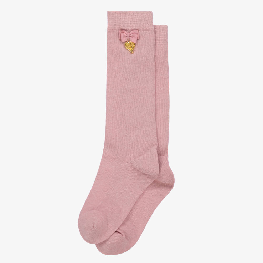 Angel's Face-Girls Pink Knee Length Socks | Childrensalon Outlet