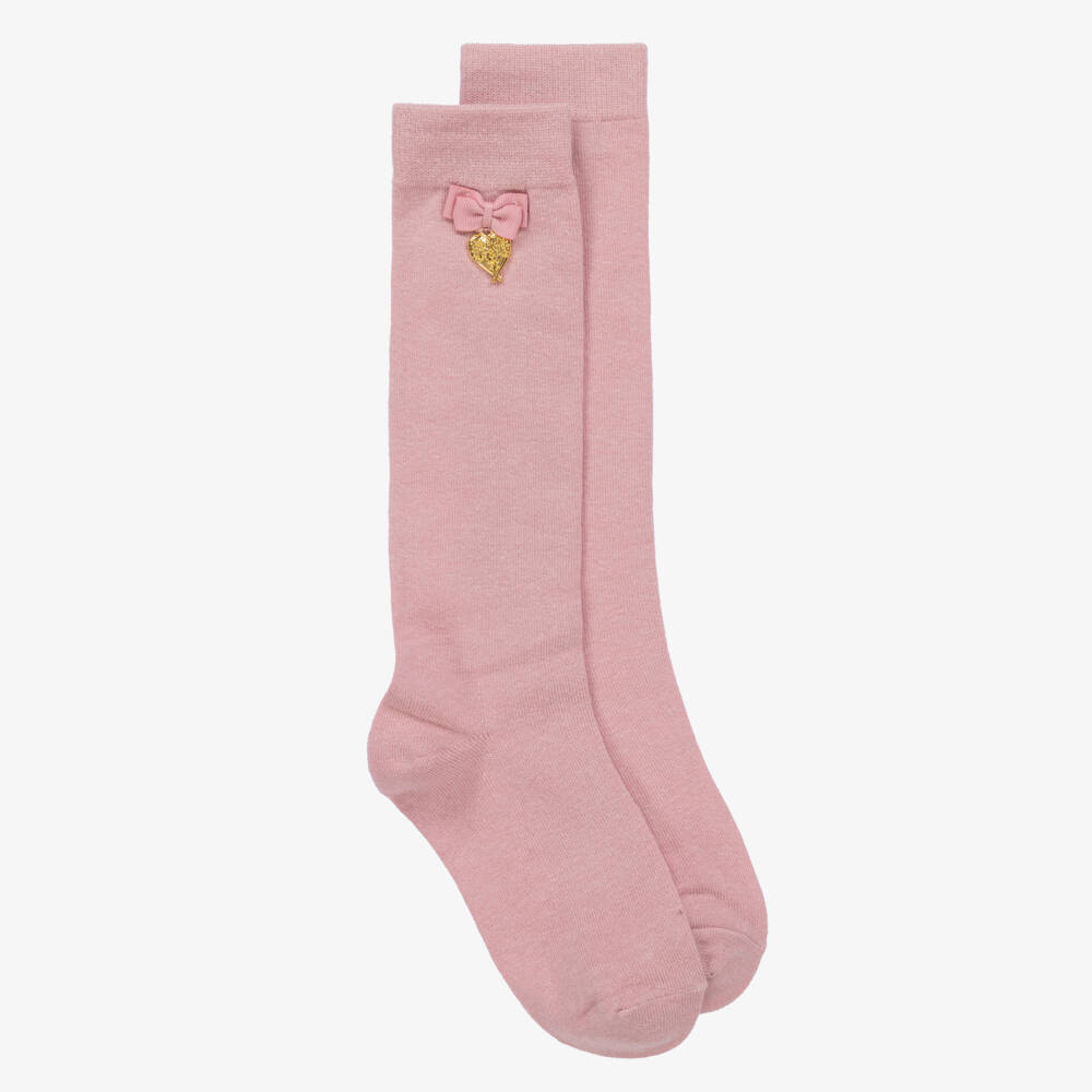 Angel's Face-Girls Pink Knee Length Socks | Childrensalon Outlet