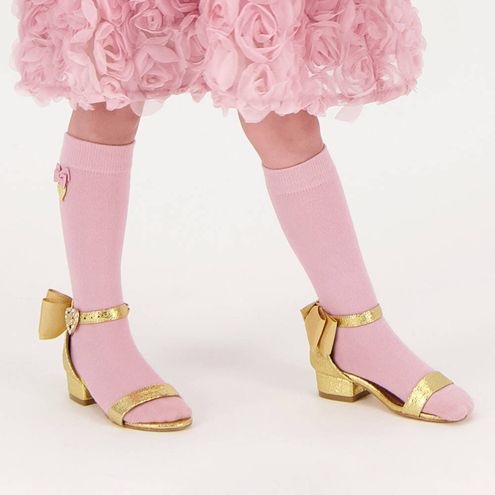 Angel's Face-Girls Pink Knee Length Socks | Childrensalon Outlet