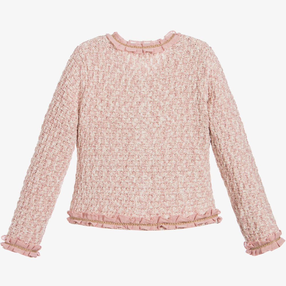 Angel's Face-Girls Pink Knitted Jacket | Childrensalon Outlet