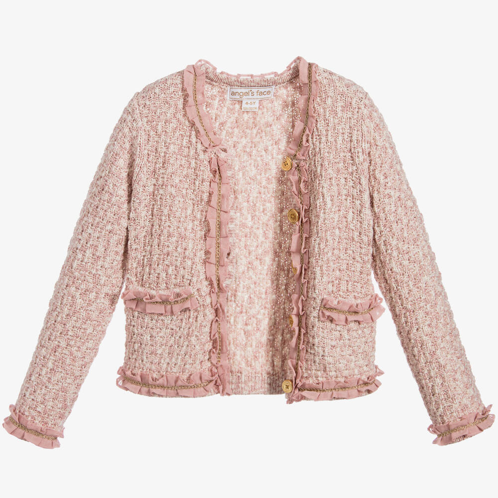 Angel's Face-Girls Pink Knitted Jacket | Childrensalon Outlet