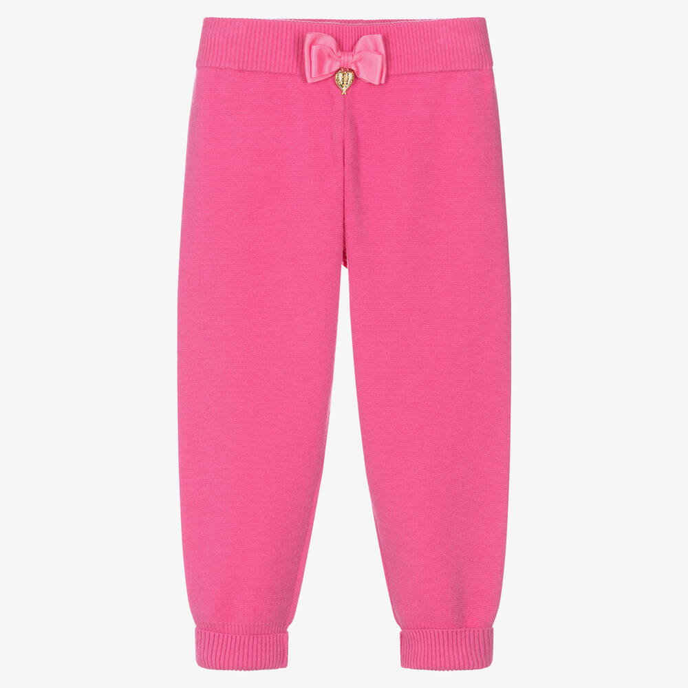 Angel's Face - Pantalon de jogging rose en maille | Childrensalon