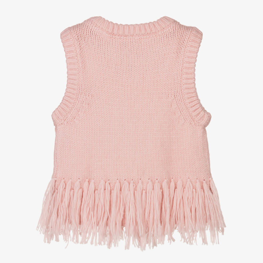 Angel's Face-Girls Pink Knitted Slip-Over | Childrensalon Outlet