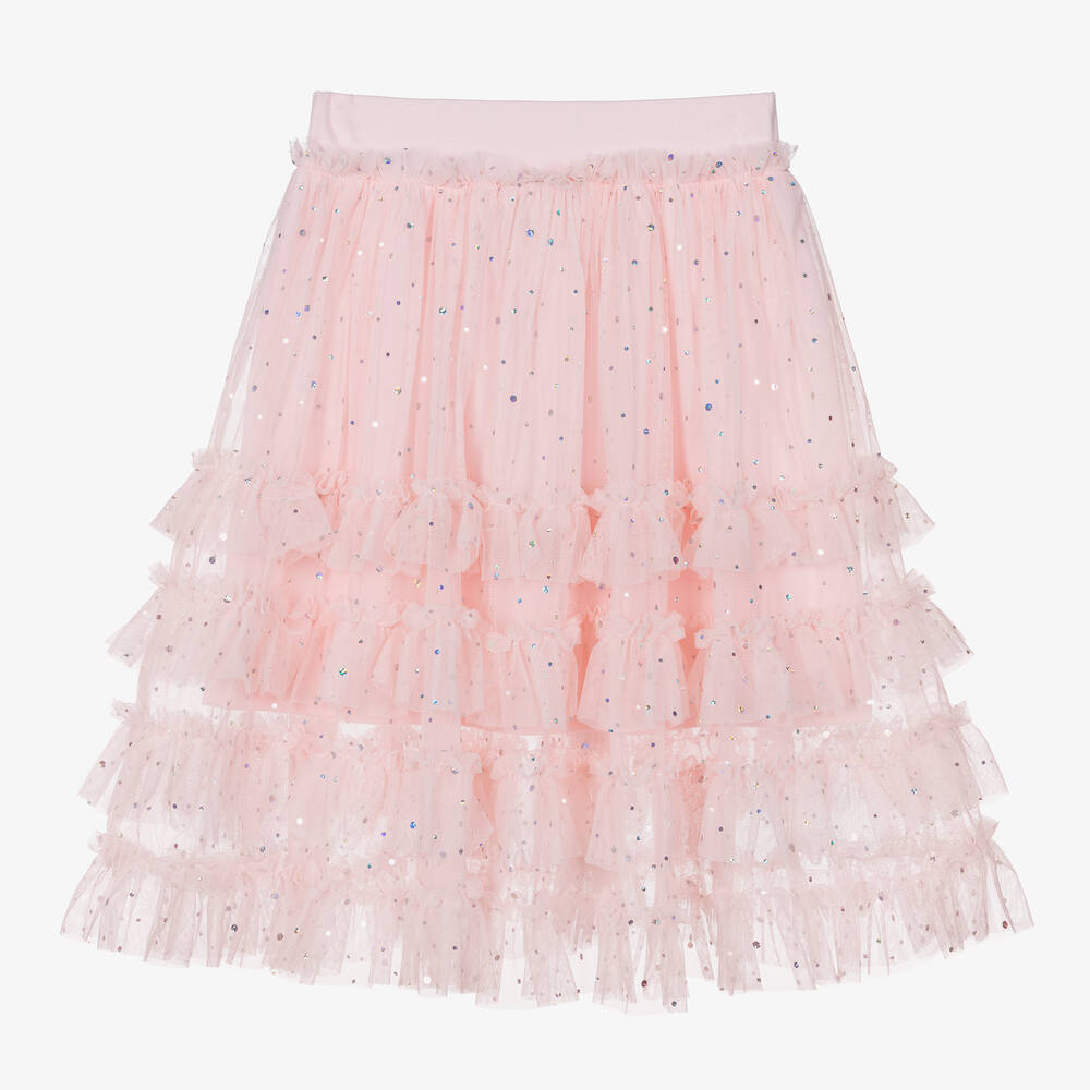 Angel's Face-Girls Pink Midi Tulle Skirt | Childrensalon Outlet