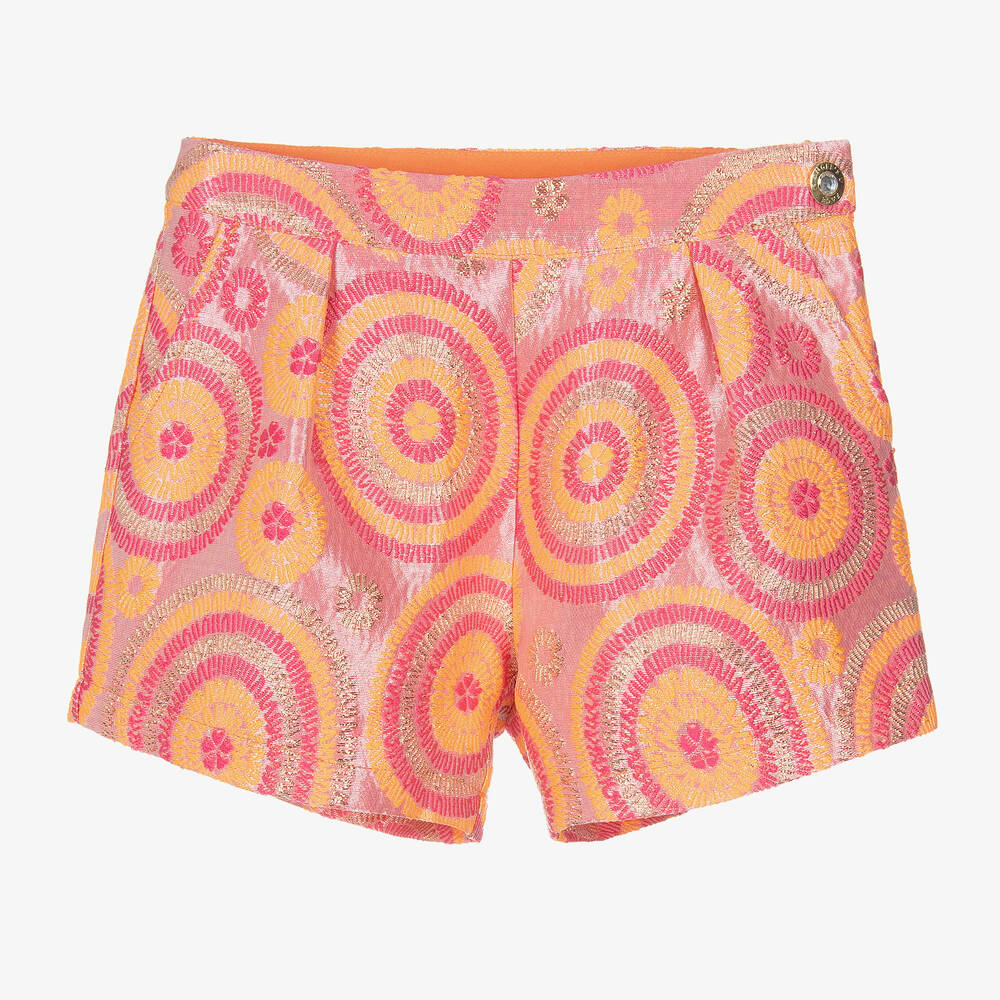 Angel's Face-Girls Pink & Orange Jacquard Shorts | Childrensalon Outlet