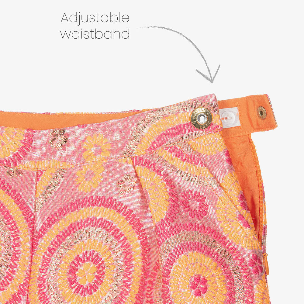 Angel's Face-Girls Pink & Orange Jacquard Shorts | Childrensalon Outlet