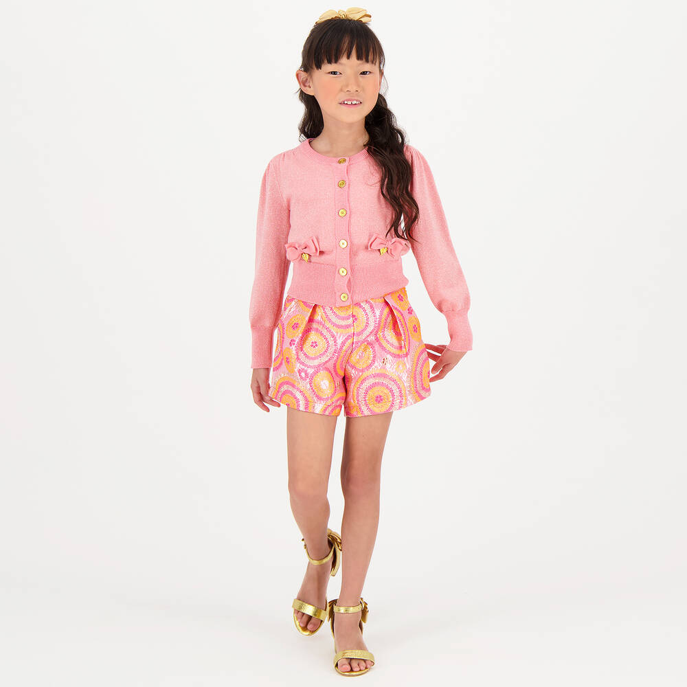 Angel's Face-Girls Pink & Orange Jacquard Shorts | Childrensalon Outlet