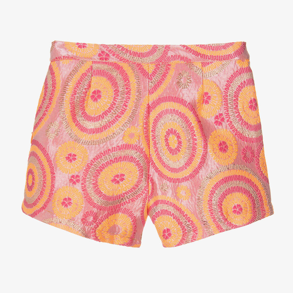 Angel's Face-Girls Pink & Orange Jacquard Shorts | Childrensalon Outlet