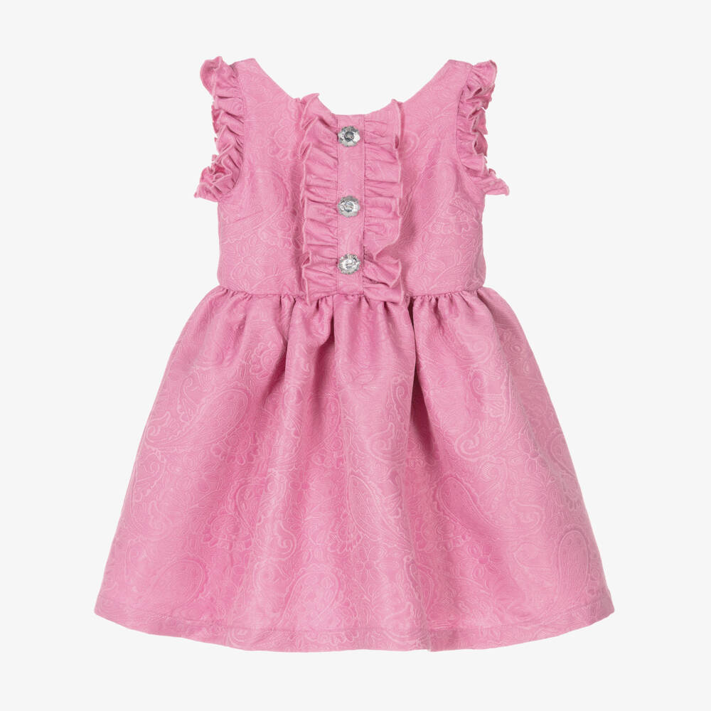 Angel's Face-Girls Pink Paisley Jacquard Dress | Childrensalon Outlet