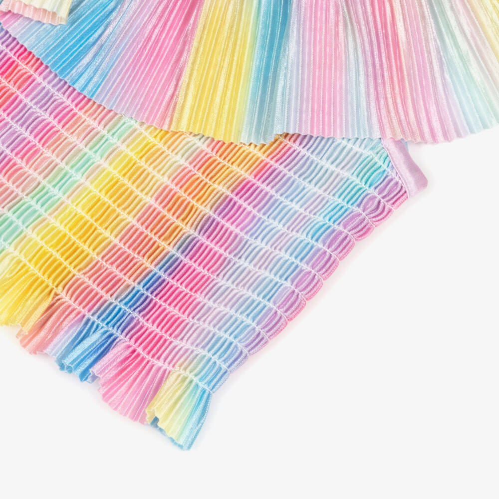Angel's Face-Girls Pink Rainbow Pleated Shorts Set | Childrensalon Outlet