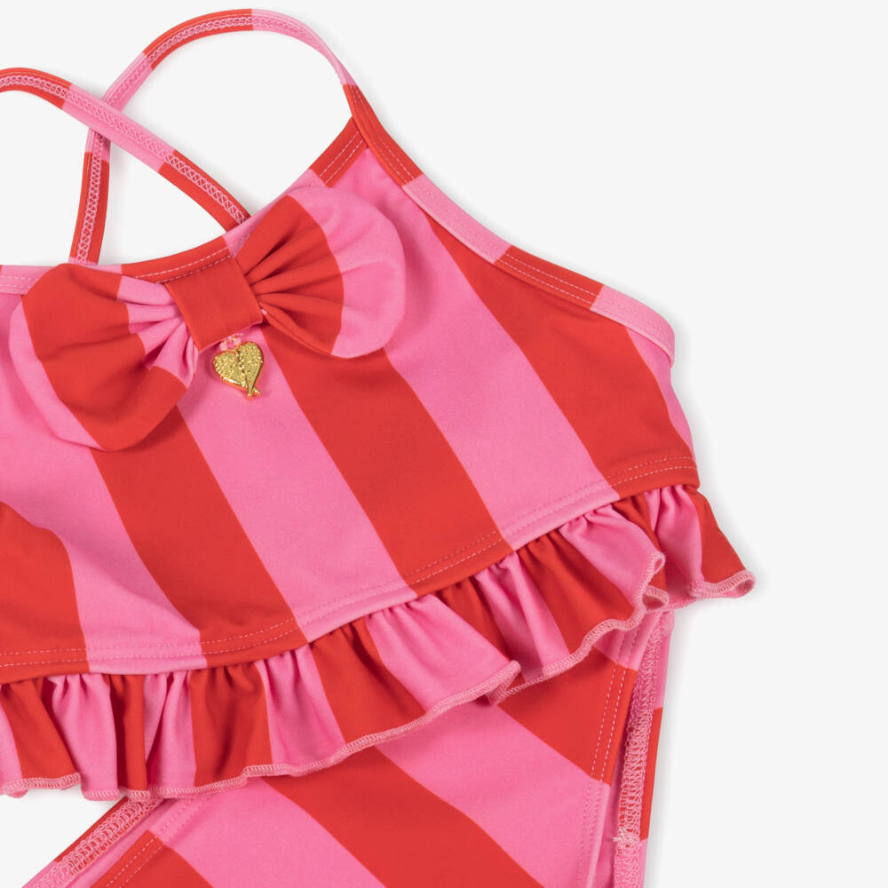 Angel's Face-Girls Pink & Red Striped Tankini (UPF50+) | Childrensalon Outlet