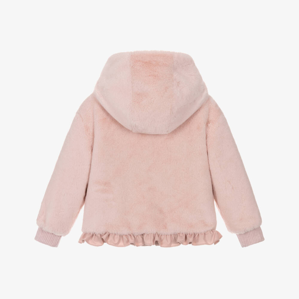 Angel's Face-Girls Pink Reversible Faux Fur Jacket | Childrensalon Outlet