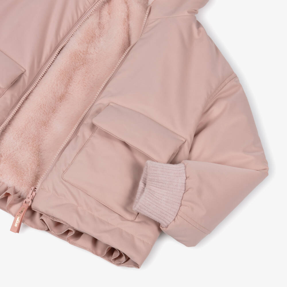 Angel's Face-Girls Pink Reversible Faux Fur Jacket | Childrensalon Outlet