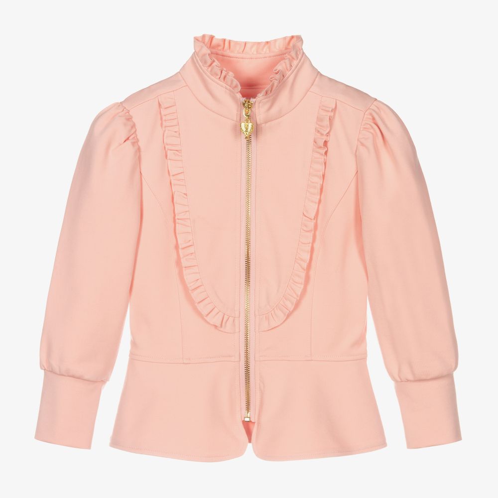 Angel's Face - Girls Pink Ruffle Jacket | Childrensalon