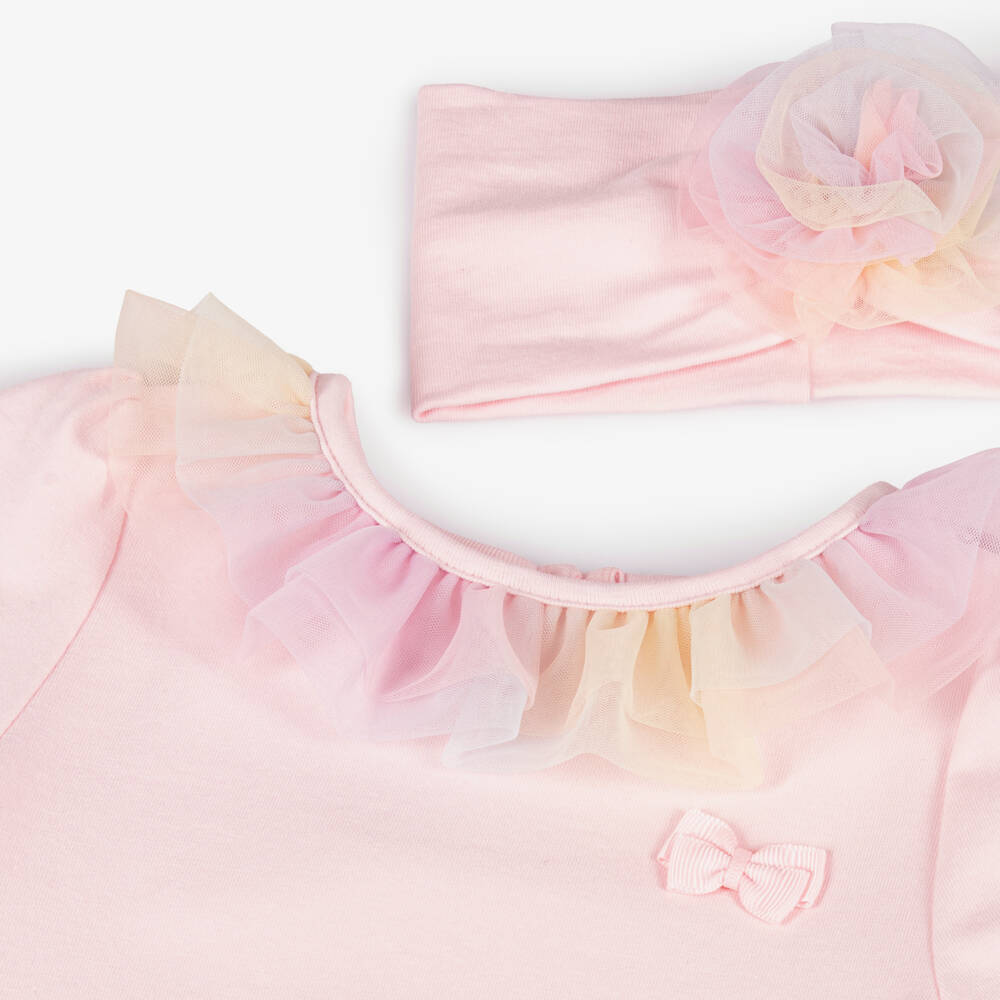 Angel's Face-Girls Pink Ruffled Collar Set | Childrensalon Outlet