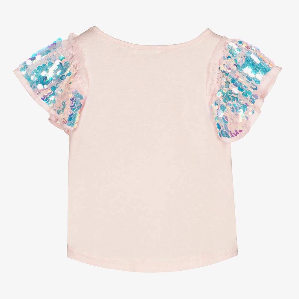 Angel's Face-Girls Pink Sequin Sleeve Top | Childrensalon Outlet