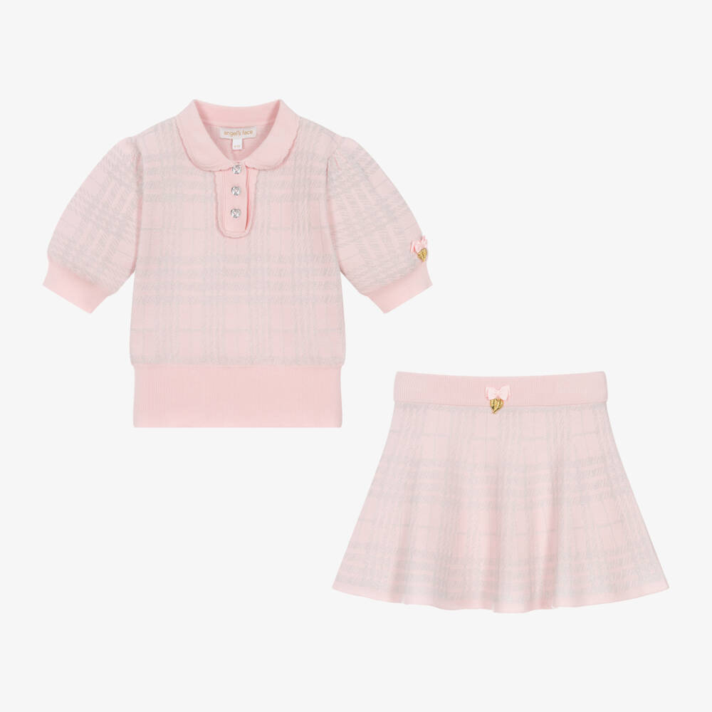 Angel's Face-Girls Pink Sparkle Check Outfit | Childrensalon Outlet