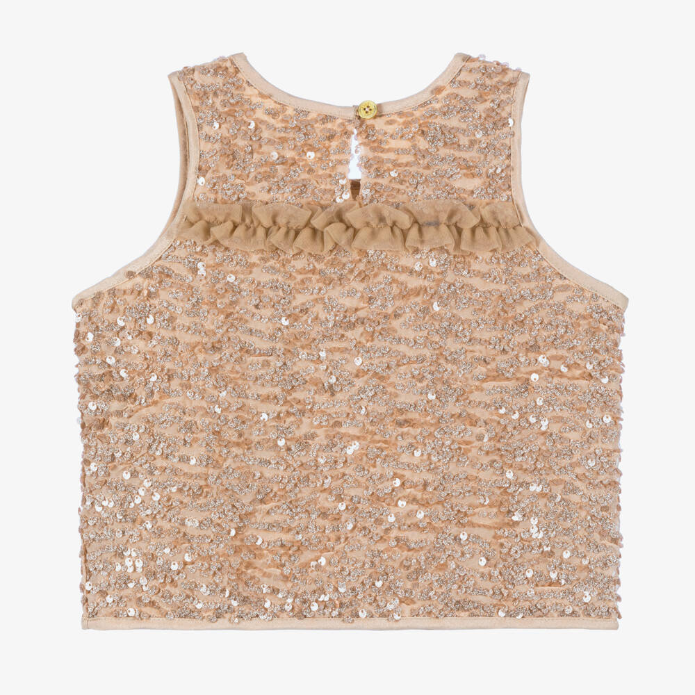 Angel's Face-توب بدون أكمام بترتر لون زهري للبنات | Childrensalon Outlet