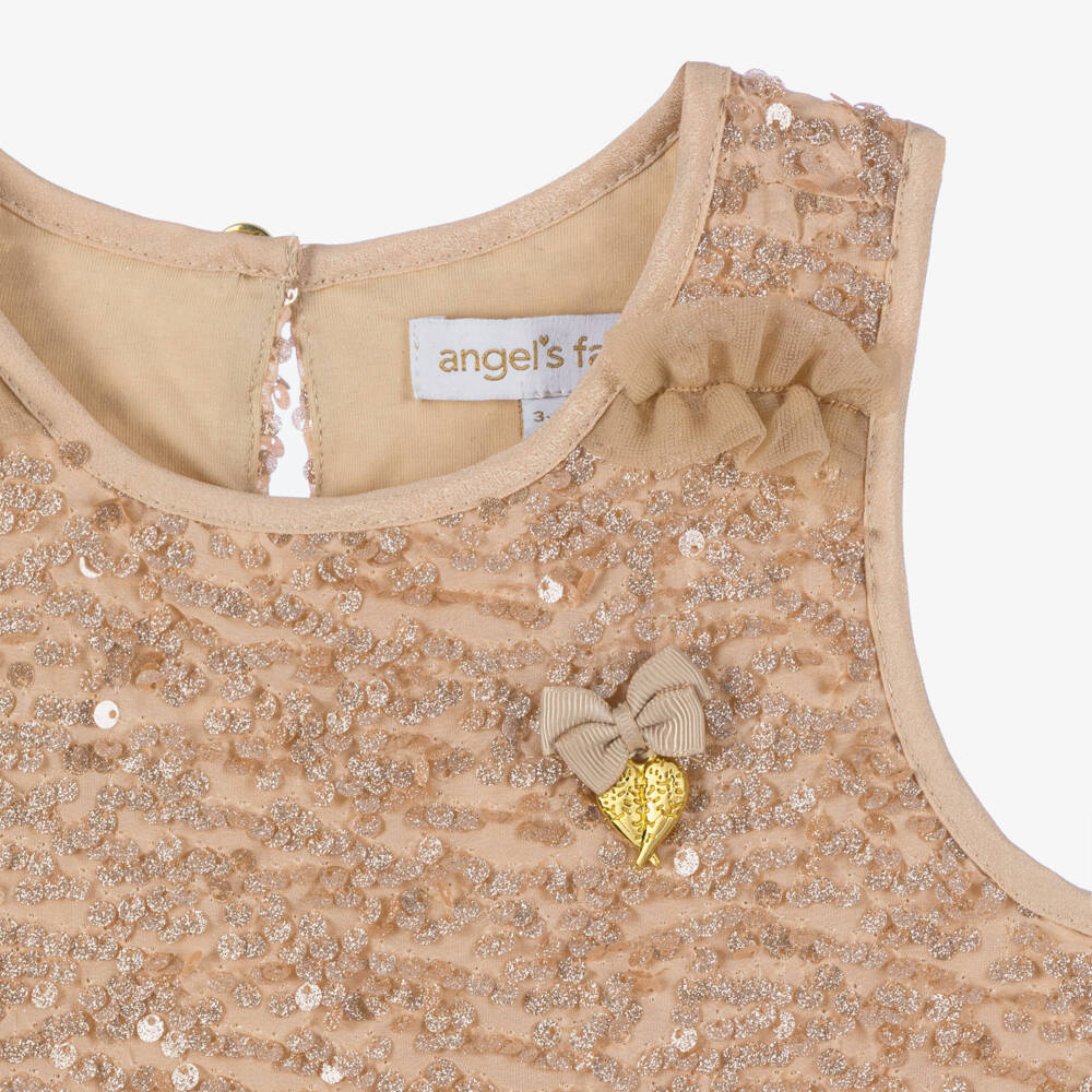 Angel's Face-توب بدون أكمام بترتر لون زهري للبنات | Childrensalon Outlet