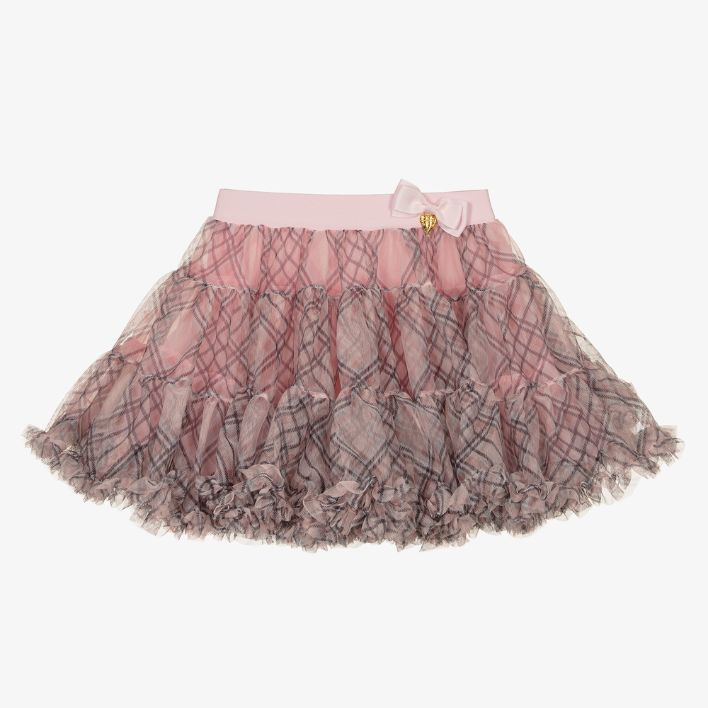 Angel's Face - Girls Pink Tartan Tutu Skirt | Childrensalon