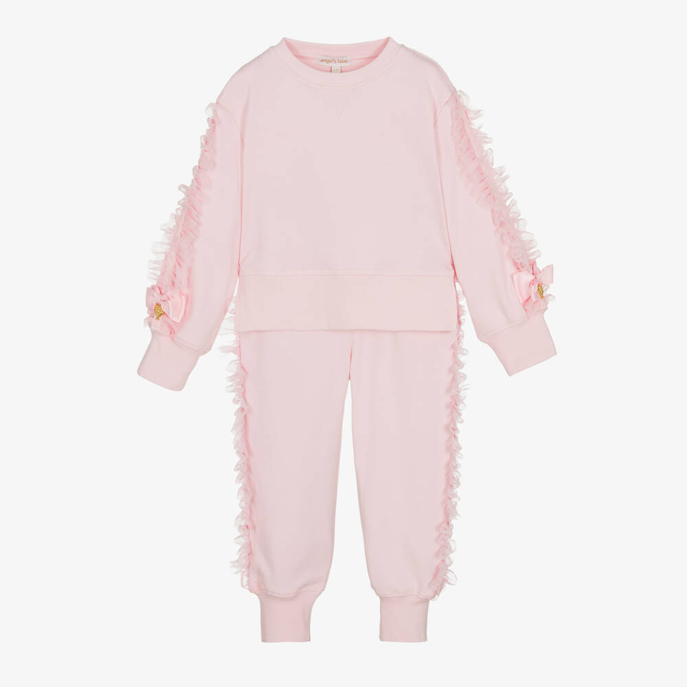 Angel's Face-Girls Pink Tulle Accent Tracksuit | Childrensalon Outlet