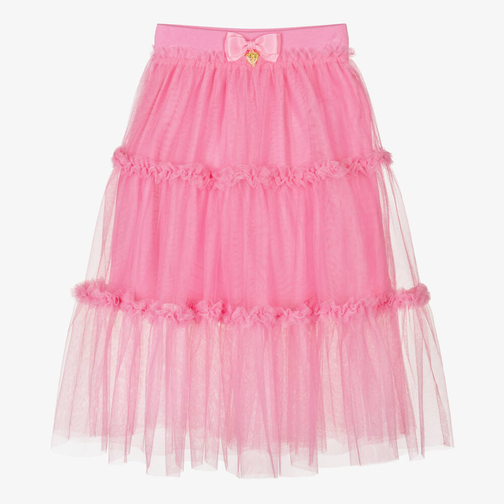 Angel's Face-Girls Pink Tulle Midi Skirt | Childrensalon Outlet