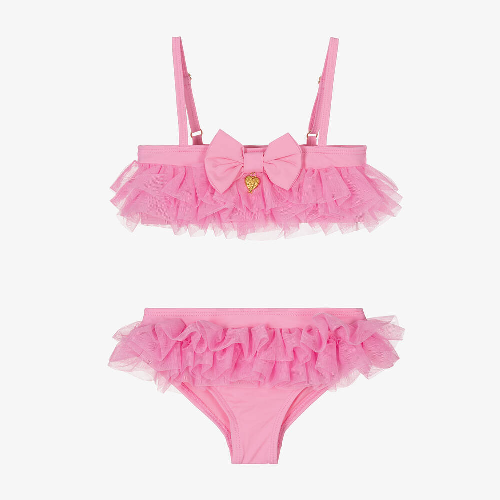 Angel's Face-Girls Pink Tulle Ruffle Bikini | Childrensalon Outlet
