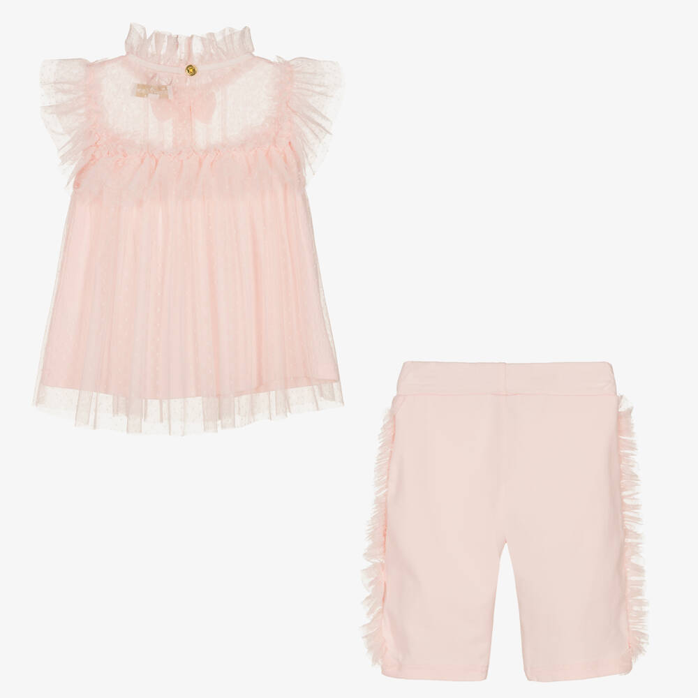 Angel's Face-Girls Pink Tulle Shorts Set | Childrensalon Outlet