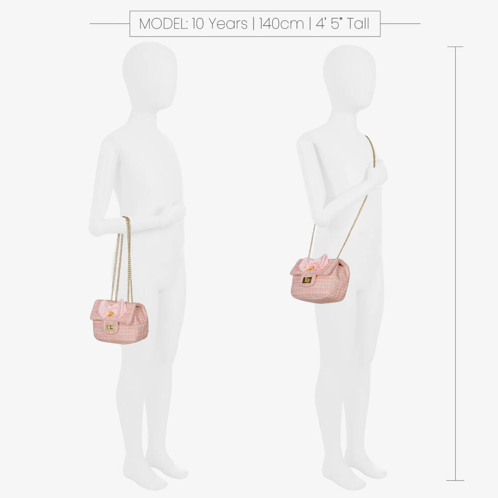 Angel's Face-Girls Pink Tweed Bag (16cm) | Childrensalon Outlet