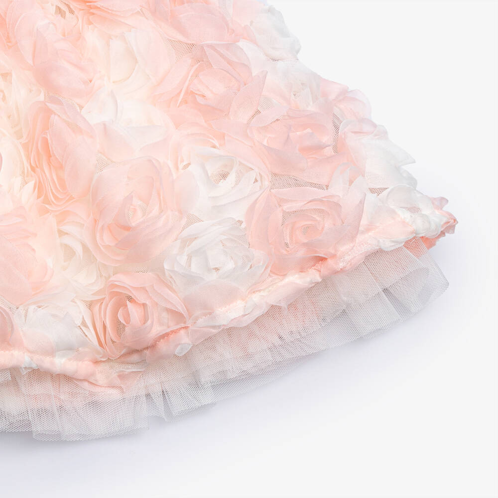 Angel's Face-Платье из розового и белого тюля с цветочным узором для девочек | Childrensalon Outlet