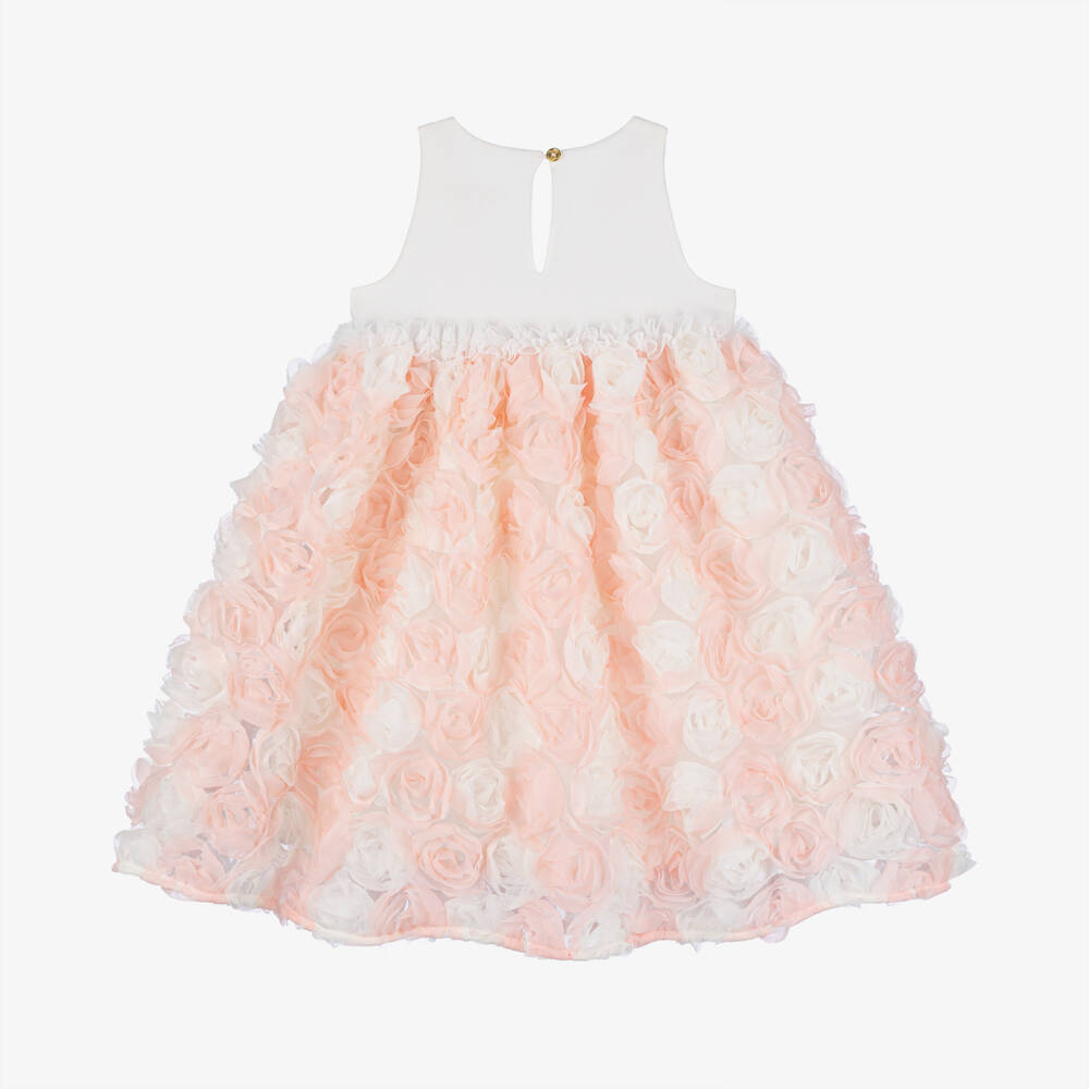 Angel's Face-Платье из розового и белого тюля с цветочным узором для девочек | Childrensalon Outlet