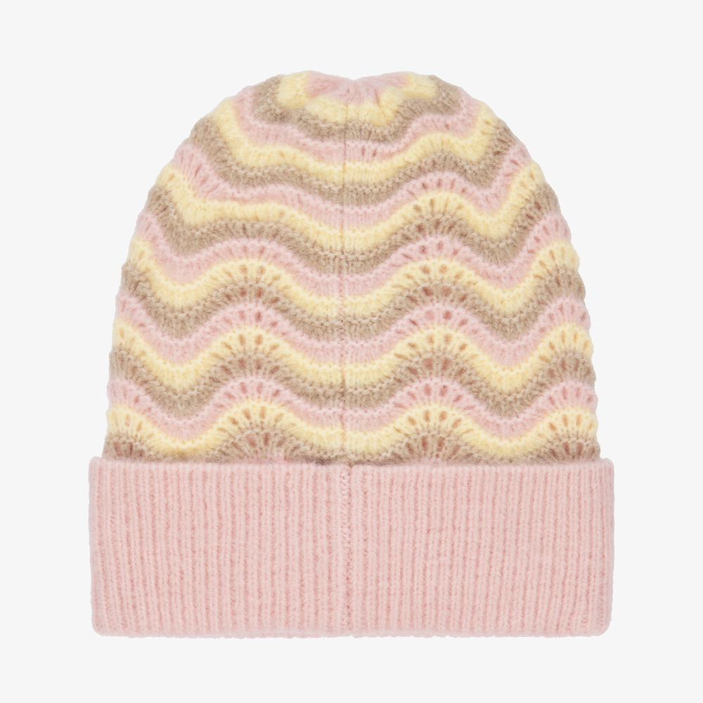 Angel's Face-Girls Pink & Yellow Knit Hat | Childrensalon Outlet
