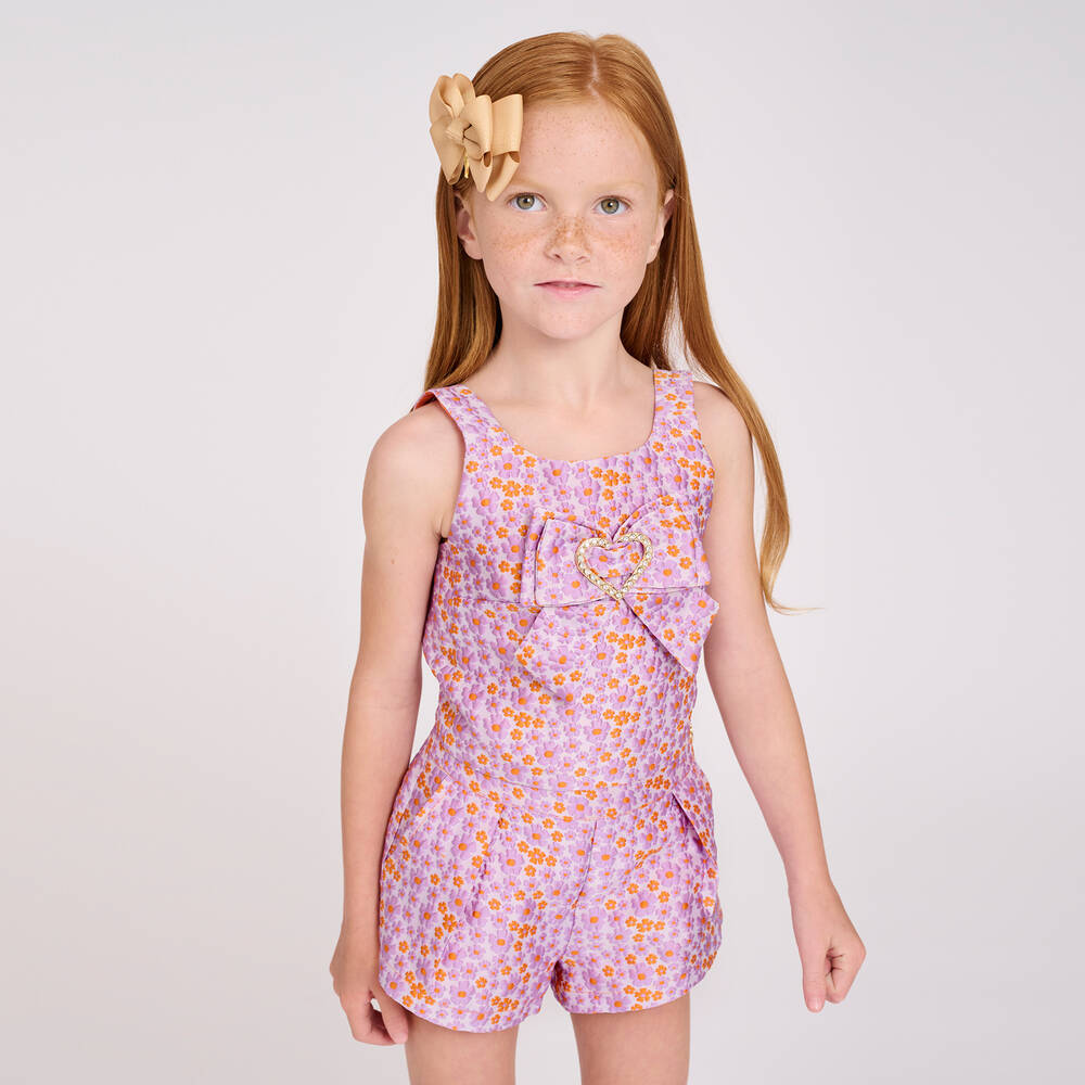 Angel's Face-Фиолетовая укороченная блузка из парчи | Childrensalon Outlet