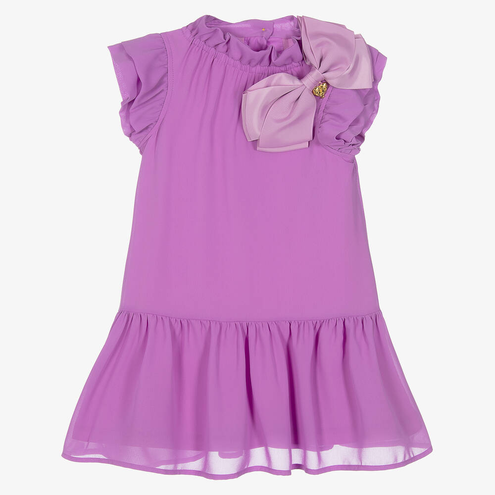 Angel's Face - Violettes Chiffonkleid für Mädchen | Childrensalon