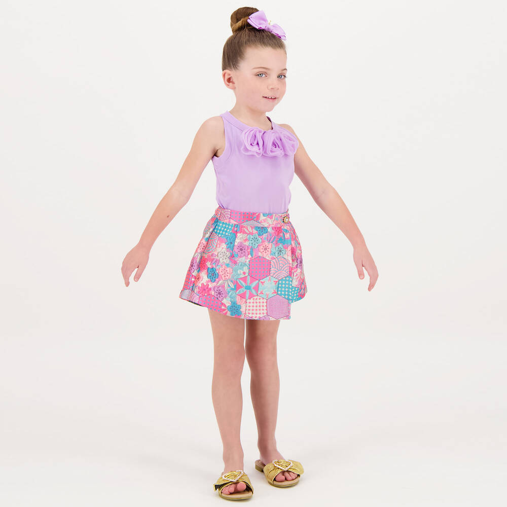 Angel's Face-Girls Purple Cotton Sleeveless Top | Childrensalon Outlet