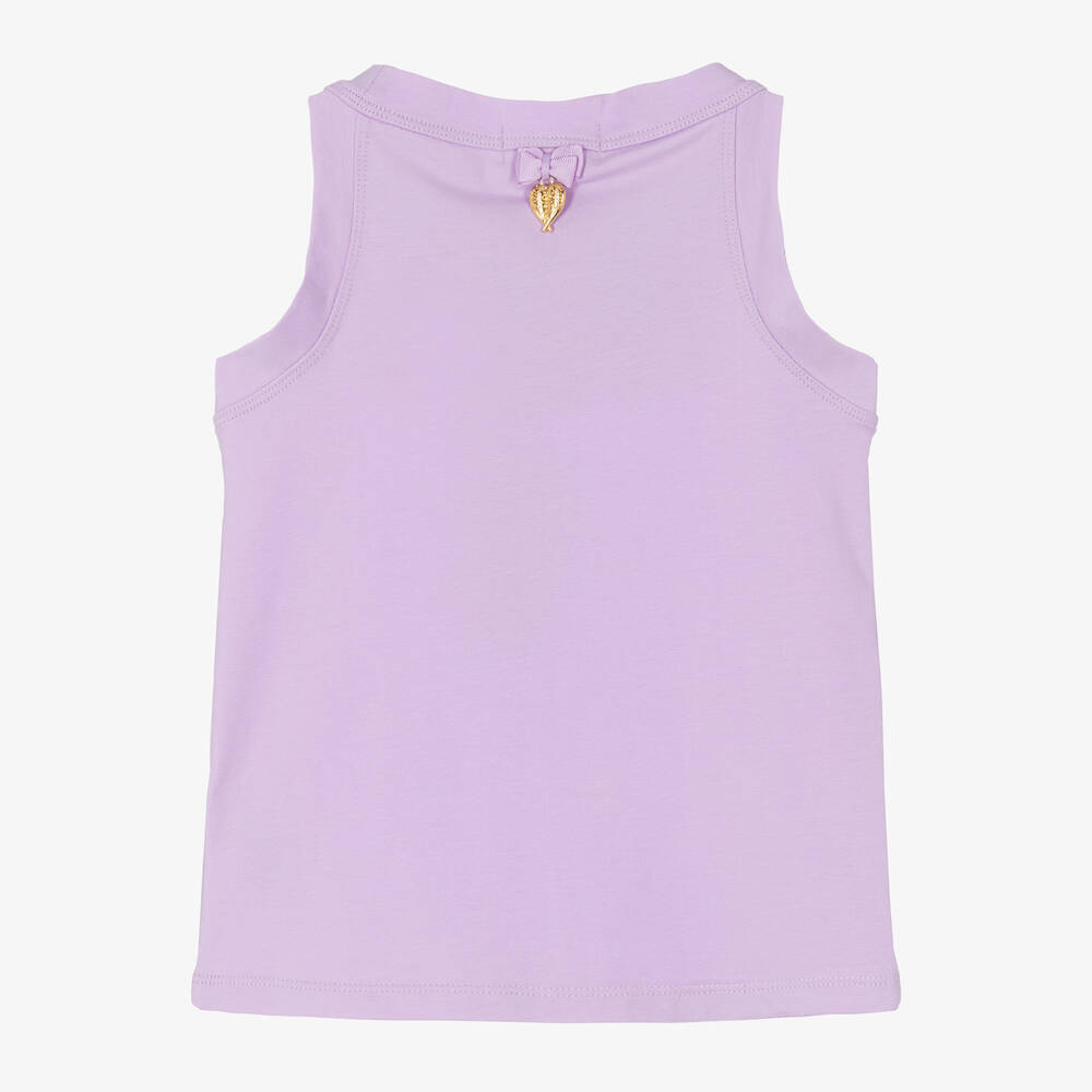 Angel's Face-Girls Purple Cotton Sleeveless Top | Childrensalon Outlet