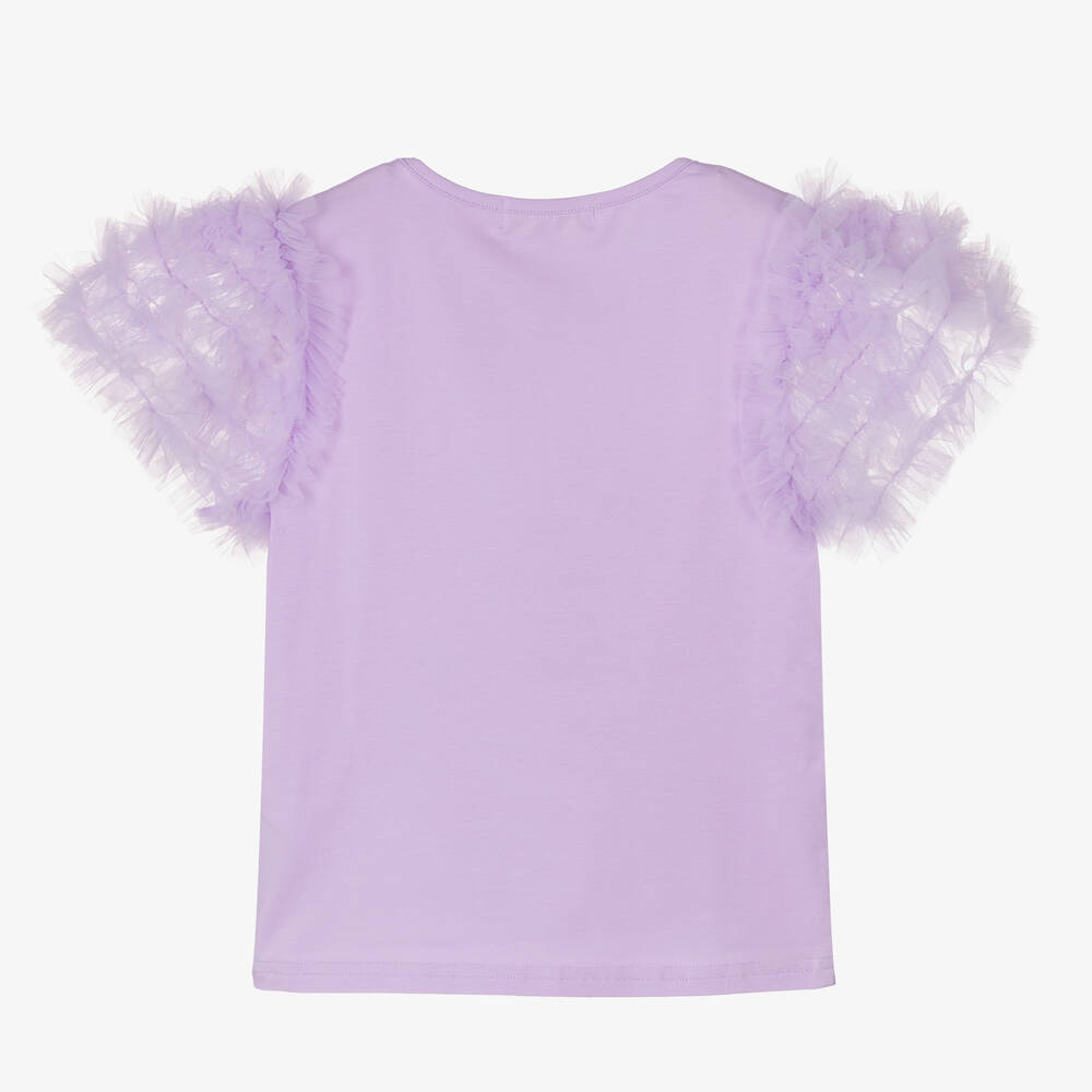 Angel's Face-Girls Purple Cotton &Tulle T-Shirt | Childrensalon Outlet