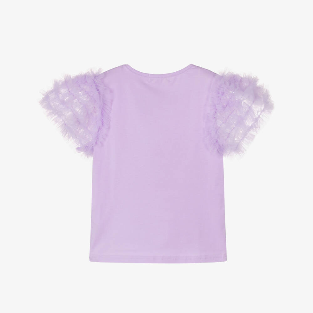 Angel's Face-Girls Purple Cotton &Tulle T-Shirt | Childrensalon Outlet