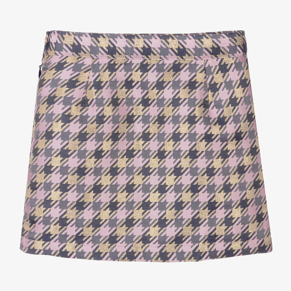 Angel's Face-Фиолетово-золотистая юбка в гусиную лапку | Childrensalon Outlet