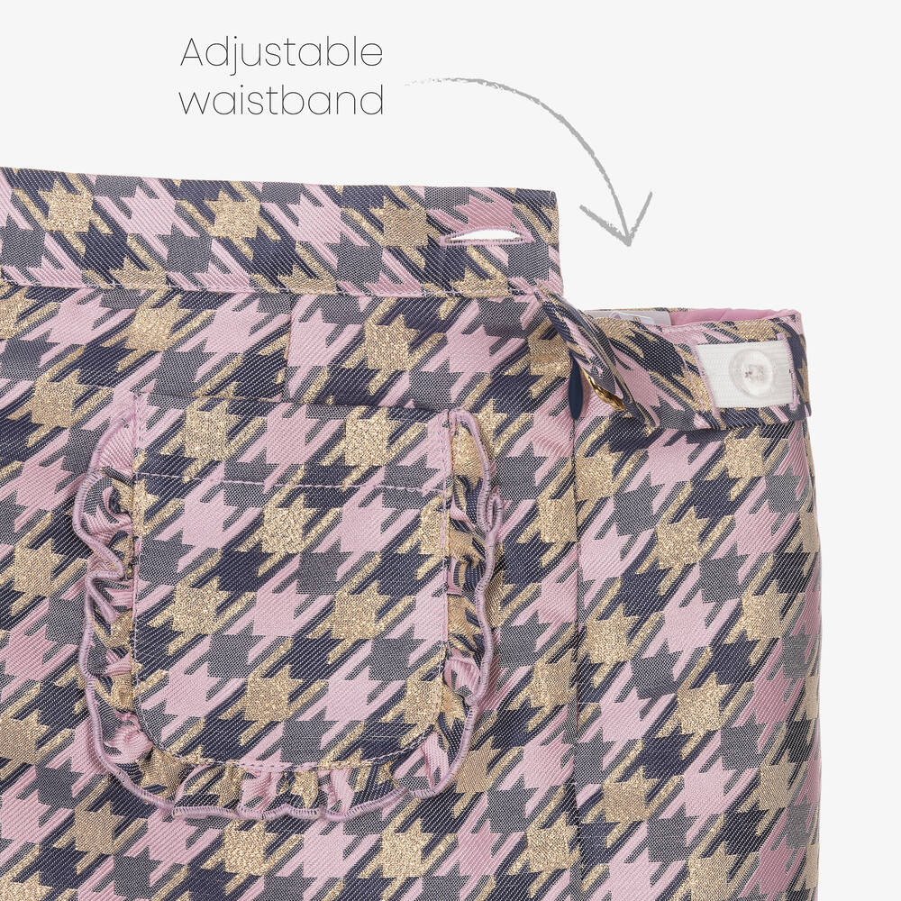 Angel's Face-Фиолетово-золотистая юбка в гусиную лапку | Childrensalon Outlet