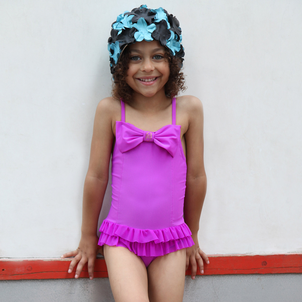 Angel's Face - Girls Purple Swimsuit (UPF50+) | Childrensalon Outlet