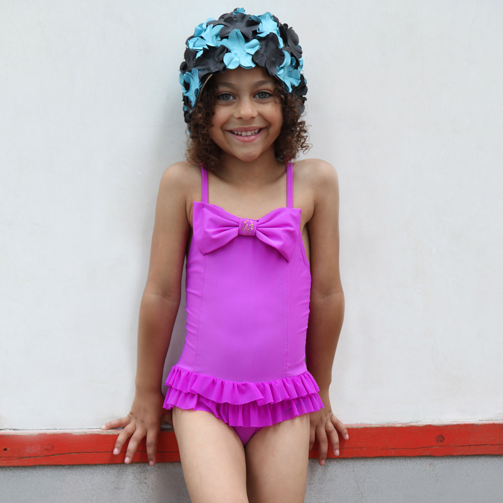 Girls on sale purple swimsuit