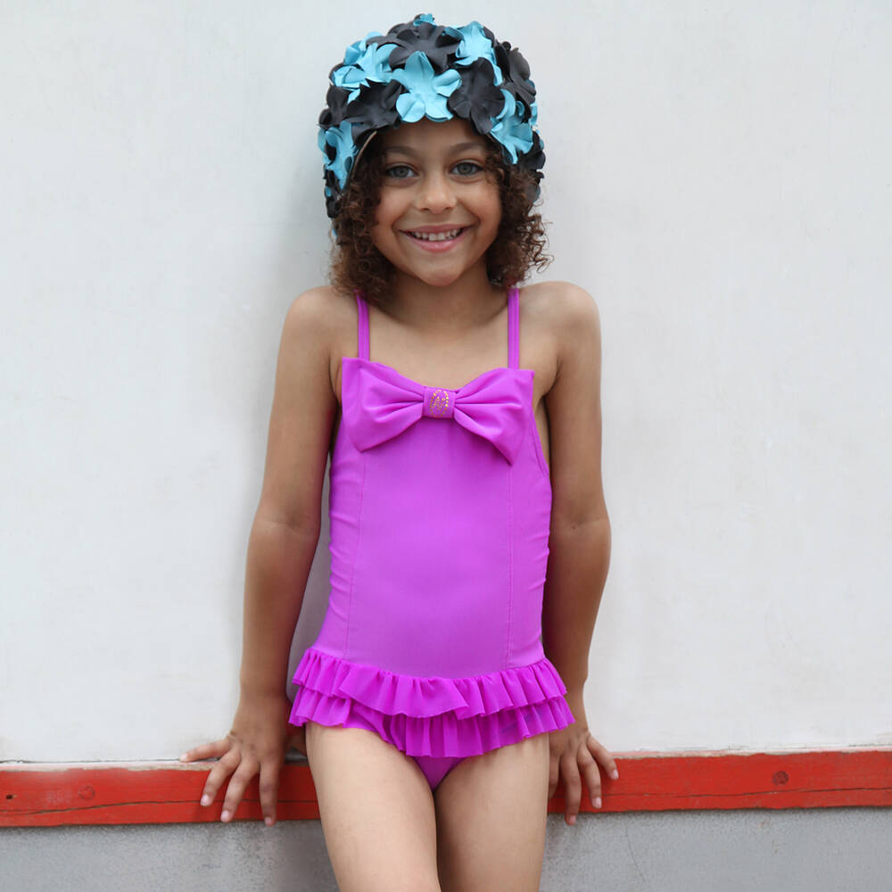Angel's Face-Girls Purple Swimsuit (UPF50+) | Childrensalon Outlet