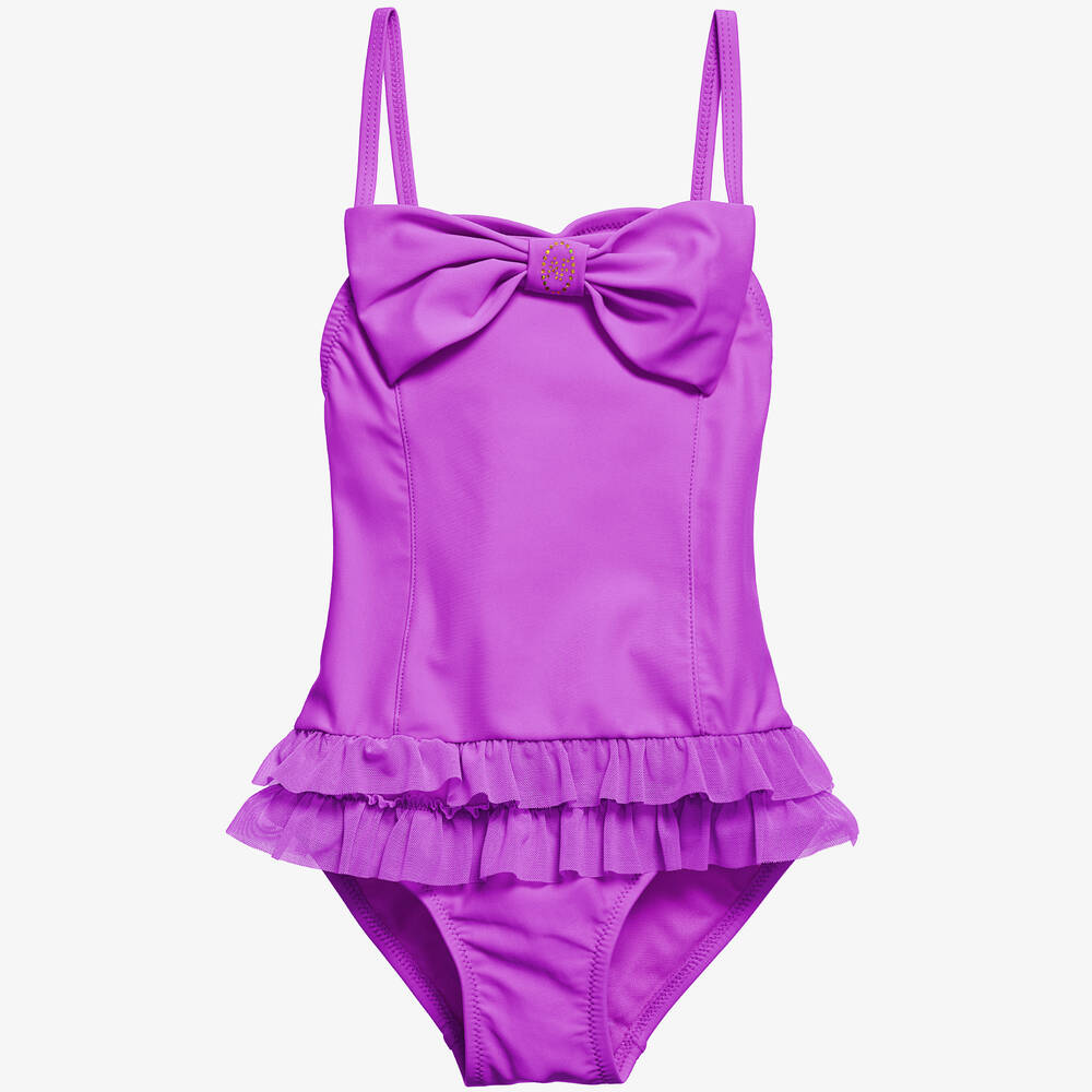 Angel's Face - Girls Purple Swimsuit (UPF50+) | Childrensalon