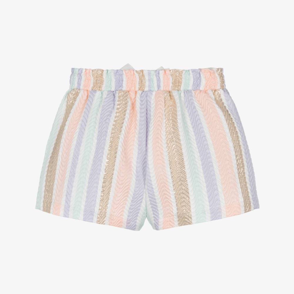 Angel's Face-Girls Rainbow Stripe Jacquard Shorts | Childrensalon Outlet