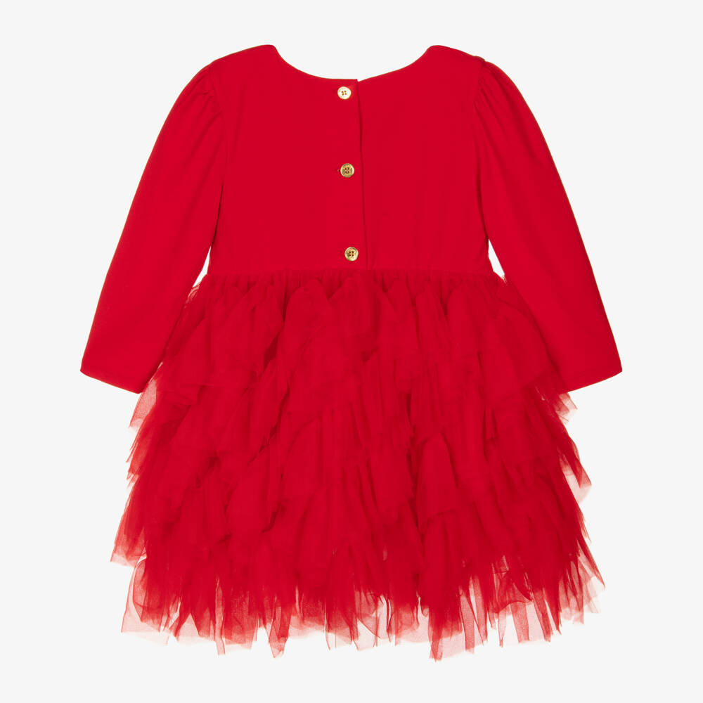 Angel's Face-Girls Red Jersey and Tulle Dress | Childrensalon Outlet