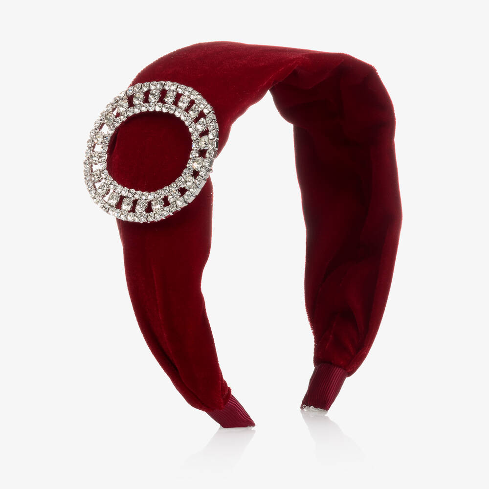 Angel's Face-Girls Red Velvet Hairband | Childrensalon Outlet