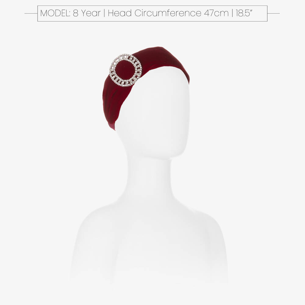 انجلز فيس-طوق للشعر مخمل لون أحمر للبنات | Childrensalon Outlet