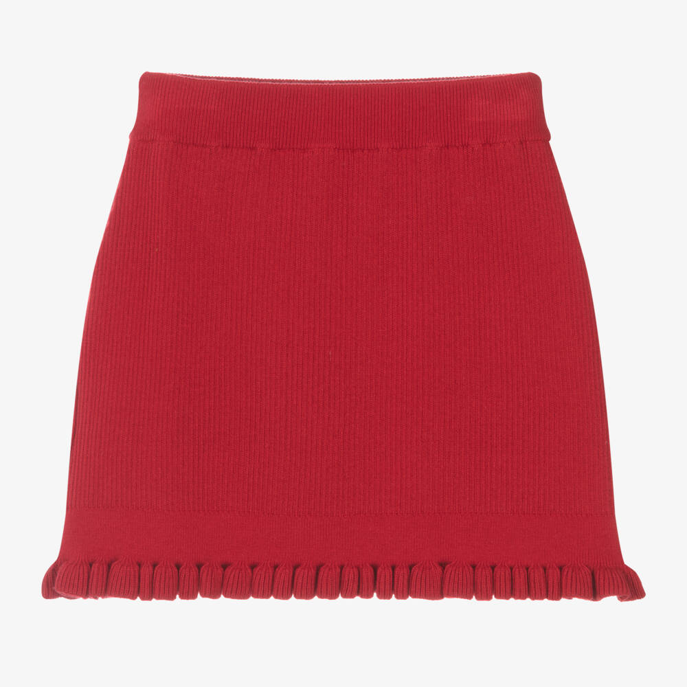 Angel's Face-Girls Ribbed Red Bow Skirt | Childrensalon Outlet