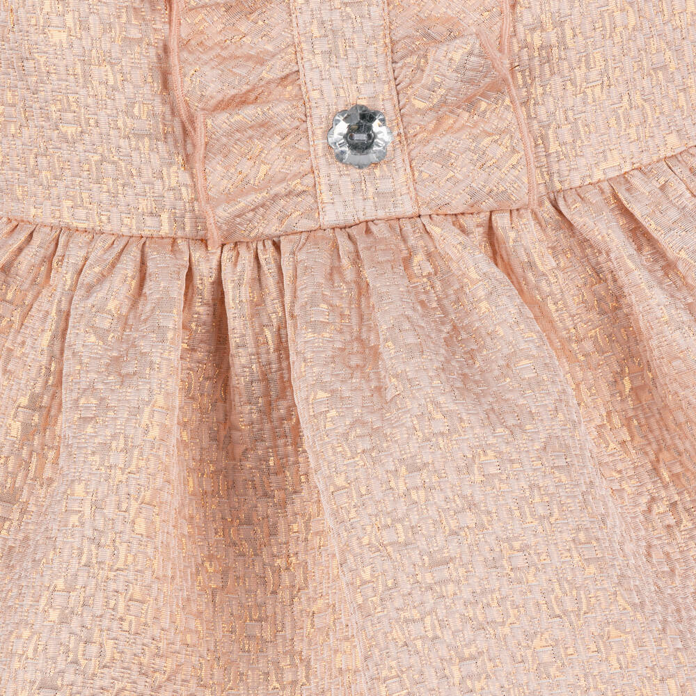 Angel's Face-Girls Rose Gold Jacquard Gown | Childrensalon Outlet